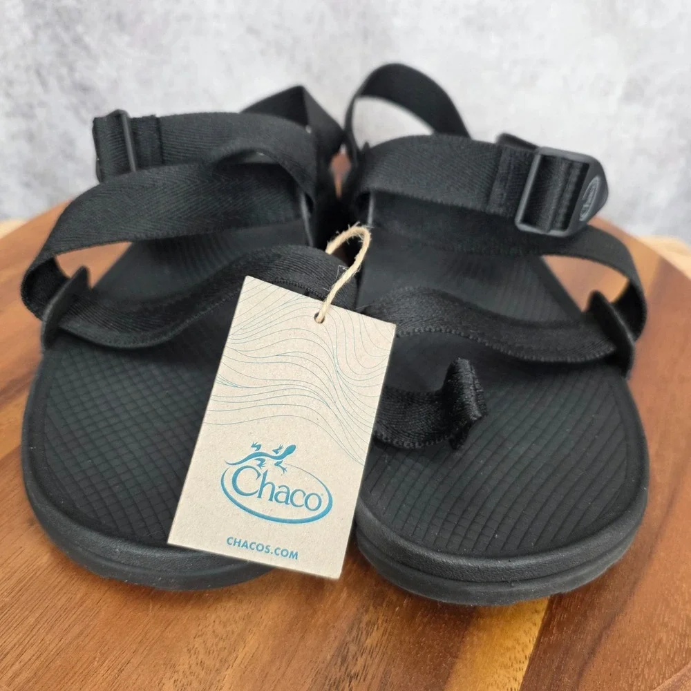 Chaco Sandals‎ Mens 11 Black Lowdown 2 Toe Loop Straps Comfort New JCH107847